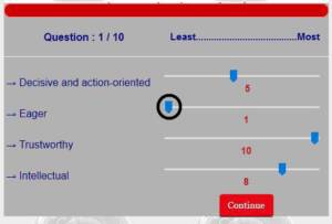 least Profile Questionnaire Insight Least option