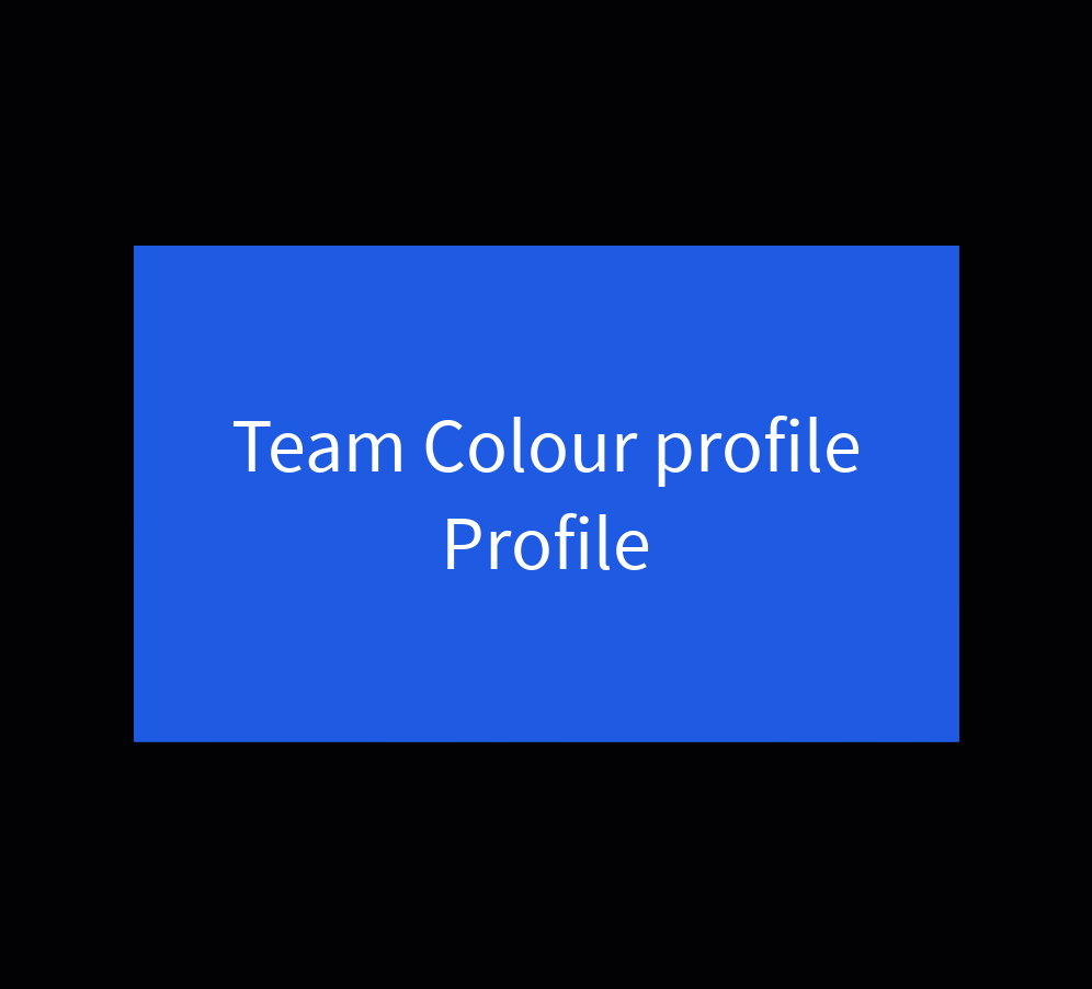 Team Colour Profile